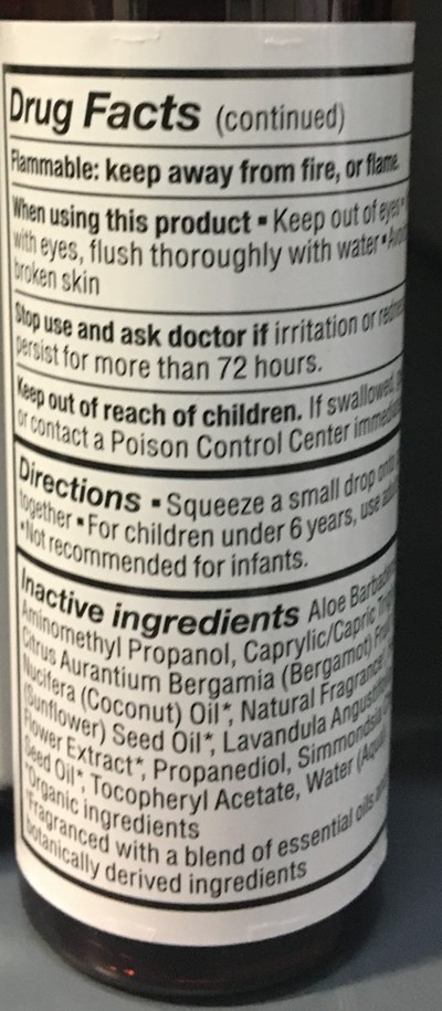 Principal Display Panel Part 2 (Gc Hand Sanitizer Gel Lavender 2oz (back 2of2))